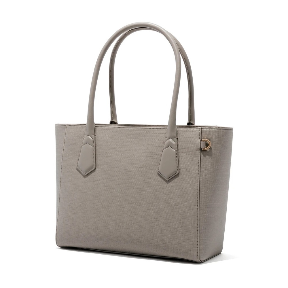 Dagne Dover 15 inch tote in stone / grey